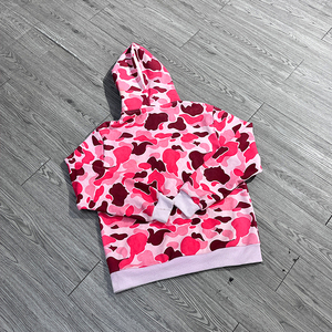 Sweat à capuche boxy camouflage brodé personnalisé, impression sérigraphique, impression numérique, sweat à capuche zippé intégral, motif lettres, sweat à capuche streetwear - Product Image 2