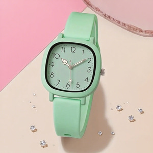 Reloj de Cuarzo para Mujer con Correa de Silicona de Lujo, Diseño Cuadrado Moderno para Estudiantes - Product Image 4