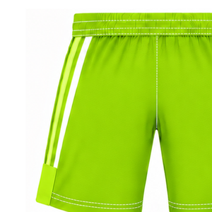Neon Green <b>White</b> Rugby <b>Shorts</b> Team Uniform Breathable Lightweight Custom Training Sportswear Athletic Performance <b>Shorts</b> - Product Image 4