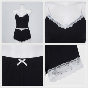 Ensemble de détente Reddito pour femme en satin de soie 100%, sans manches, col en V, couleur unie, short, deux pièces, vêtements de nuit pour adulte, style printemps, longueur genou - Product Image 5