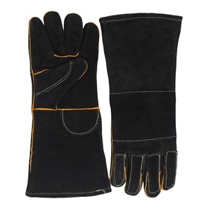 Gants de soudage en cuir de vachette de qualité supérieure résistants aux hautes températures avec ligne ignifuge - Product Image 1