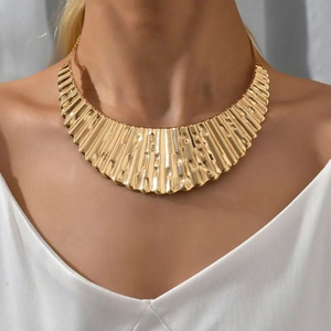 Collar de Latón Pulido Tradicional HF CRAFTS HFC-0448 Hecho a Mano de Alta Calidad con Acabado Elegante para Boda, Collar con Colgante de Latón - Product Image 1