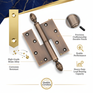 Solid Brass Door Hinges Antique Finish | Heavy Duty Hinges for Doors <b>Windows</b> Furniture | Smooth Movement Hardware - Product Image 5