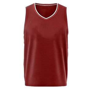 Débardeur sans manches pour homme, bleu royal, col en V, style sportif uni, séchage rapide, tricoté en polyester - Product Image 2