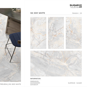 Carreaux de porcelaine effet sucre, dimensions 60x120cm, 600x1200mm, 24x48, pour projets de design d'intérieur haut de gamme pour murs et sols. - Product Image 1