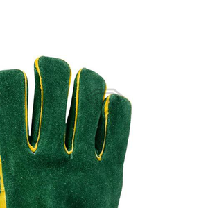 Custom Split Cowhide Leather Welding <b>Gloves</b> Heat Resistant Safety Work <b>Gloves</b> <b>Long</b> Cuff Industrial Protective <b>Gloves</b> - Product Image 2