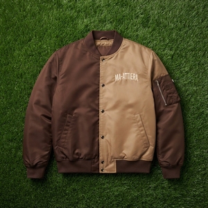 เสื้อแจ็คเก็ตบอมเบอร์ผู้ชาย สีดำเทา แจ็คเก็ตคัลเลอร์บล็อก แจ็คเก็ตโลโก้ใหญ่ แจ็คเก็ตสตรีทแวร์ลำลอง แจ็คเก็ตซิป แจ็คเก็ตแฟชั่น เสื้อคลุม - Product Image 5