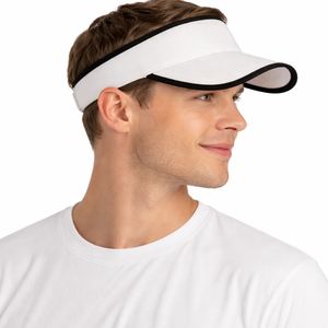 Visera Deportiva Unisex Blanca con Protección UV, Ajustable, Ligera, para Verano, Aire Libre, Correr, Tenis, Golf, Ciclismo, Uso Diario - Product Image 3