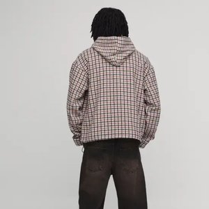 เสื้อสเวตเชิ้ตผู้ชายแบบสวมหัว คอซิป 1/4  ไซส์ใหญ่  ผ้าหนา  สำหรับฤดูหนาว  แบบเรียบ  ไม่มีลาย  สไตล์ลำลอง  ผลิตตามสั่ง - Product Image 2