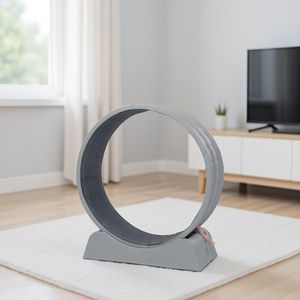 80*34*86CM Gray PP Track Connector Assembly Shape Gray Carpet 15kg Cat Treadmill Including 1 Cat Teaser Stick <b>Exercise</b> <b>Wheels</b> - Product Image 3