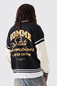 Low MOQ Custom Letterman Varsity <b>Quilted</b> Streetwear Winter Warm Front Logo Windproof Outdoor Jacket for Men - Product Image 6