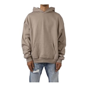 Custom Logo Unisex Heavyweight <b>Pullover</b> Hoodie Taupe Plain Blank Fleece Cotton <b>Men</b> Women Oversized Streetwear Hoodies Sweatshirt - Product Image 1