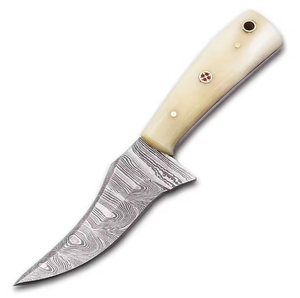 Couteau de chasse droit à pointe tombante en acier Damas de haute qualité PRESTIGE, qualité industrielle, personnalisation OEM/ODM prise en charge - Product Image 1