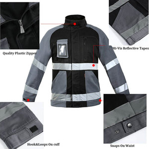 Perfectionists CE Certified <b>High</b> <b>Visibility</b> Breathable Rip-Stop Polyester Zippered Reflective <b>Softshell</b> Unisex Work <b>Jacket</b> - Product Image 4