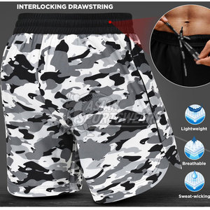 Shorts de MMA renforcés en Spandex/Polyester ultra-résistants avec fonction séchage rapide pour séances d'entraînement intenses, respirants et légers - Product Image 3