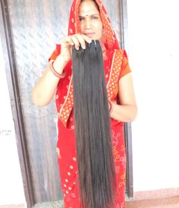 Extensions de cheveux indiens de tissage vietnamien profond droit non traité brut couleur noire naturelle pas cher Machine Double trame pour les femmes - Product Image 1