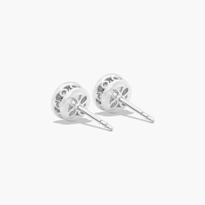 Boucles d'oreilles solitaires de luxe 1 1/2 carat en diamant de laboratoire rond serti clos, avec éclat brillant, bijoux fins éthiques pour femmes - Product Image 3