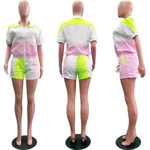 Ensemble court d'été personnalisé : Survêtements coupe-vent uniques avec vestes et shorts pour femme - Product Image 6