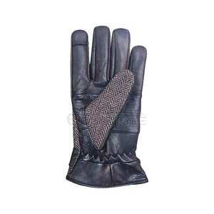 Tweed Leather <b>Gloves</b> Women Wrist Length Retro Style Touchscreen Warm Winter Outdoor Twill Casual Fashion <b>Gloves</b> - Product Image 3