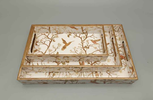 Plateau de service pliable en bois écologique de taille personnalisée, imprimé Meena, plateau décoratif artisanal pour la cuisine et le rangement - Product Image 3