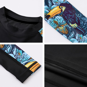 เสื้อแรชการ์ดผู้ชายแขนยาวทรงหลวมใส่สบาย สั่งทำโลโก้ได้ ราคาถูก ขายส่ง - Product Image 6