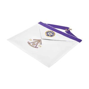 Delantal de Maestro Masón de la Logia Azul con Bordado Detallado del Sello de Oklahoma, Delantal Formal de la Logia, Delantal Ceremonial Masónico - Product Image 2