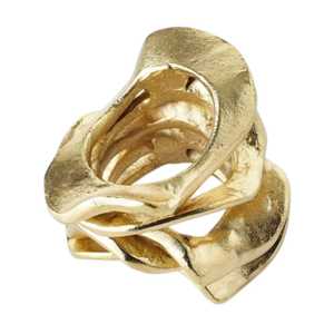 Nuevo diseño, juego de 6 servilleteros de hierro dorado pulido para decoración navideña, decoración de bodas y regalos. - Product Image 6