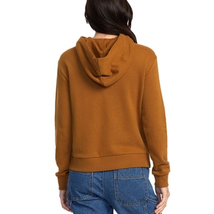 เสื้อฮู้ดสีพื้น ผ้าฝ้ายถัก ทรงปกติ สวมใส่สบายๆ สำหรับฤดูใบไม้ร่วง แบบยูนิเซ็กซ์ สีน้ำตาล ดีไซน์กระเป๋า - Product Image 4
