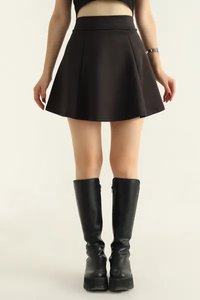 Jupes décontractées pour femmes, nouvelle collection, élégantes, haute performance, prix abordable, 100 % polyester, séchage rapide, anti-plis, mini, coupe trapèze, taille naturelle - Product Image 3