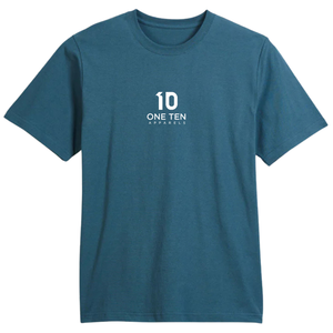 เสื้อยืดคอตตอนรีไซเคิลสำหรับผู้ชาย สีน้ำเงินสเลท รักษ์โลก คุณภาพพรีเมียม คอกลม แขนสั้น สวมใส่สบายๆ ใช้ได้ทุกวัน - Product Image 1
