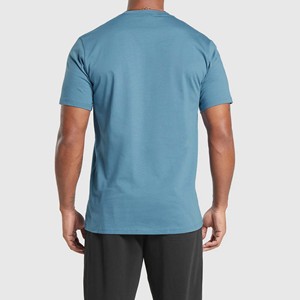 High Quality Knitted Streetwear Regular Fit Quick Dry <b>Reflective</b> Strip <b>Tops</b> Custom Logo Men's Athletic T-Shirt - Product Image 4