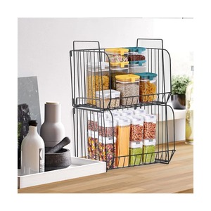 3 Layer Fruit <b>Storage</b> Basket With Movable Wheels For Kitchen Organization <b>Vegetable</b> <b>Storage</b> And Restaurants Use From India - Product Image 4