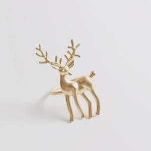 Anillo de Servilleta Decorativo de Aluminio con Forma de Reno, Diseñado para Decoración de Mesa con Temática Navideña - Product Image 6