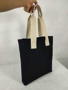Sac fourre-tout en toile de couleur unie tendance avec fermeture éclair et chaînes pour les courses quotidiennes et les voyages - Product Image 3