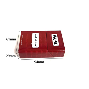 Boîte en métal étamé avec finition brillante, conteneur de rangement, design personnalisé, couleur rouge, pour cadeaux et artisanat - Product Image 2