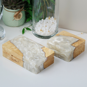 Boîte à bijoux en bois Breakwooden, boîte à alliances, boîte de demande en mariage, boîte à alliances d'anniversaire en bois - Product Image 4