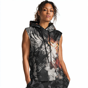 Camiseta Deportiva sin Mangas con Capucha para Mujer, Sublimada, de Alta Calidad, para Gimnasio y Fitness - Product Image 6