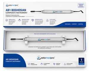 Instrumento de Colocación de Composite Dental AB1 Boghosian Premium, Instrumento Restaurador de Acero Inoxidable OEM Zetomed Pro - Product Image 2
