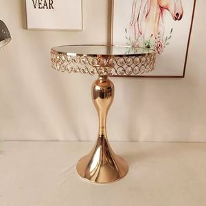 Luxury Handmade Gold <b>crystal</b> Cake <b>stand</b> dessert display for wedding and party for home hotel decorations - Product Image 6