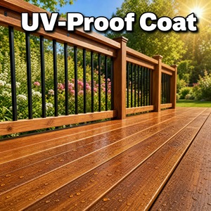 UV Blocking <b>Waterproof</b> Protective Coating 1K For Outdoor Wood Deck Eco Friendly Timber Anti Fade Low VOC Weather Resistant - Product Image 3