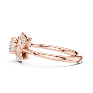 Anillo de Compromiso Solitario Minimalista para Mujer, Oro Sólido de 14K, Diamante Cultivado en Laboratorio de 0.50 Ct, Corte E, Claridad VVS VS, Certificado IGI - Product Image 4