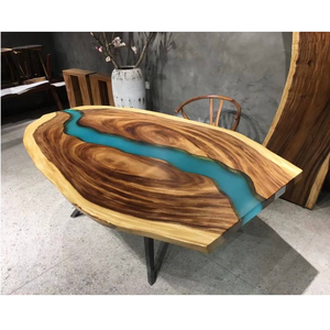 New Design <b>Solid</b> <b>Wood</b> Epoxy <b>Table</b> Coffee <b>Table</b> <b>Solid</b> <b>Wood</b> Dinning <b>Table</b> Home Decor - Product Image 3