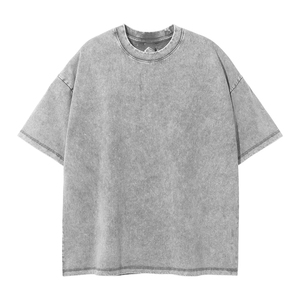Men's Loose Fit Digit Print T-Shirts 100% Pure Cotton Casual Summer Tops Soft Breathable Short Sleeve Streetwear Acid Wash - Product Image 2