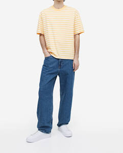 เสื้อยืดพิมพ์ลายตัวอักษรผ้าฝ้ายแท้ 100% สไตล์สปอร์ต ผ้าทอทรงโอเวอร์ไซส์สำหรับผู้ชาย - Product Image 6