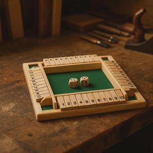 Premium Wooden <b>Dice</b> And Dominoes Tabletop Game <b>Set</b> With Storage Box For Family Gathering Activities - Product Image 1