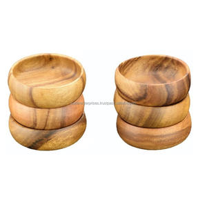 Bol en bois sur mesure pour restaurant, buffet, salade, fruits, service durable, qualité alimentaire, bois naturel - Product Image 5