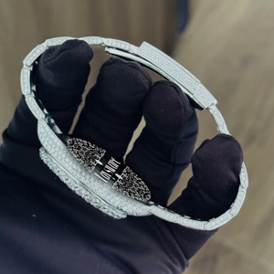 นาฬิกาข้อมือจักรกลอนาล็อก โมอิสซาไนต์ VVS ระดับพรีเมียม สายสแตนเลส ดีไซน์แฟชั่น สำหรับผู้ชาย หรูหรา สง่างาม ของขวัญเหนือกาลเวลา - Product Image 5