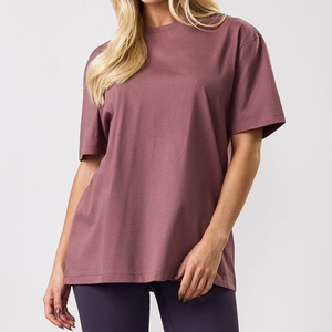 T-shirts pour femmes en coton épais 100 %, coupe oversize, haute qualité 300 GSM, logo personnalisé sérigraphié, été, livraison rapide - Product Image 1