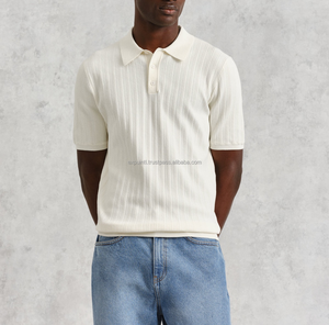 เสื้อยืดผู้ชายผ้าฝ้ายแท้สีพื้น ระบายอากาศได้ดี เป็นมิตรกับสิ่งแวดล้อม ทรงหลวมพิเศษ แขนสั้น ถักแนวตั้ง สำหรับฤดูใบไม้ร่วงและฤดูร้อน - Product Image 1