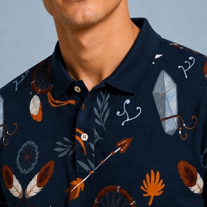 Mens Dreamcatcher Polo <b>Shirt</b> <b>Boho</b> Tribal Printed Short Sleeve Golf Collar Casual Top Apparel Manufacturer - Product Image 6